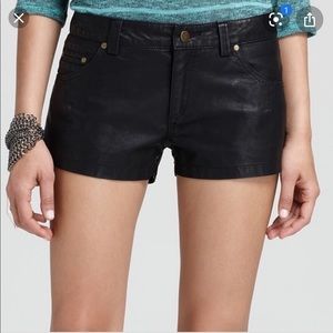 Free People Faux Leather Shorts Size 0